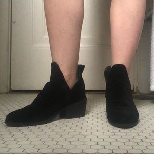 Coolway Black Velvet Ankle Boots